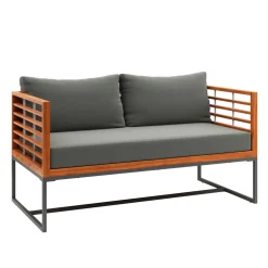 Lounge Holz MAVIS schwarz/natur/anthrazit