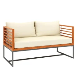Lounge Holz MAVIS schwarz/natur/creme