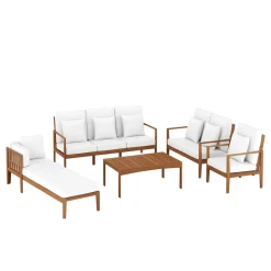 Lounge Holz PADUA natur/creme
