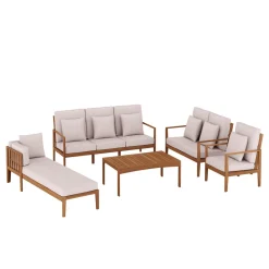 Lounge Holz PADUA natur/taupe