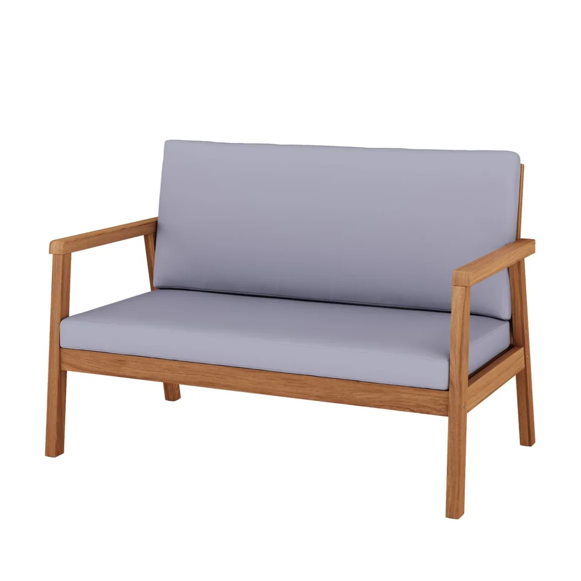 Lounge Holz PARMA natur/grau