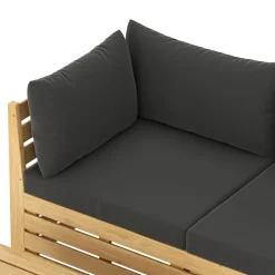 Lounge Holz RAFALE 5-teilig anthrazit/natur