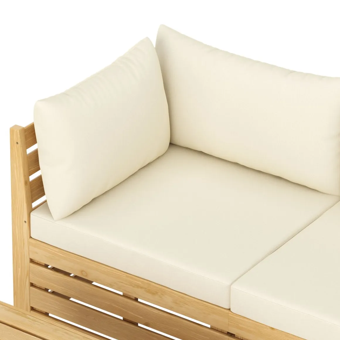 Lounge Holz RAFALE 5-teilig beige/natur