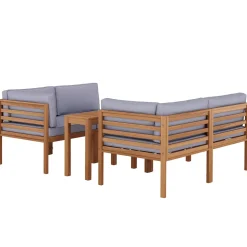 Lounge Holz TARIFA natur/grau