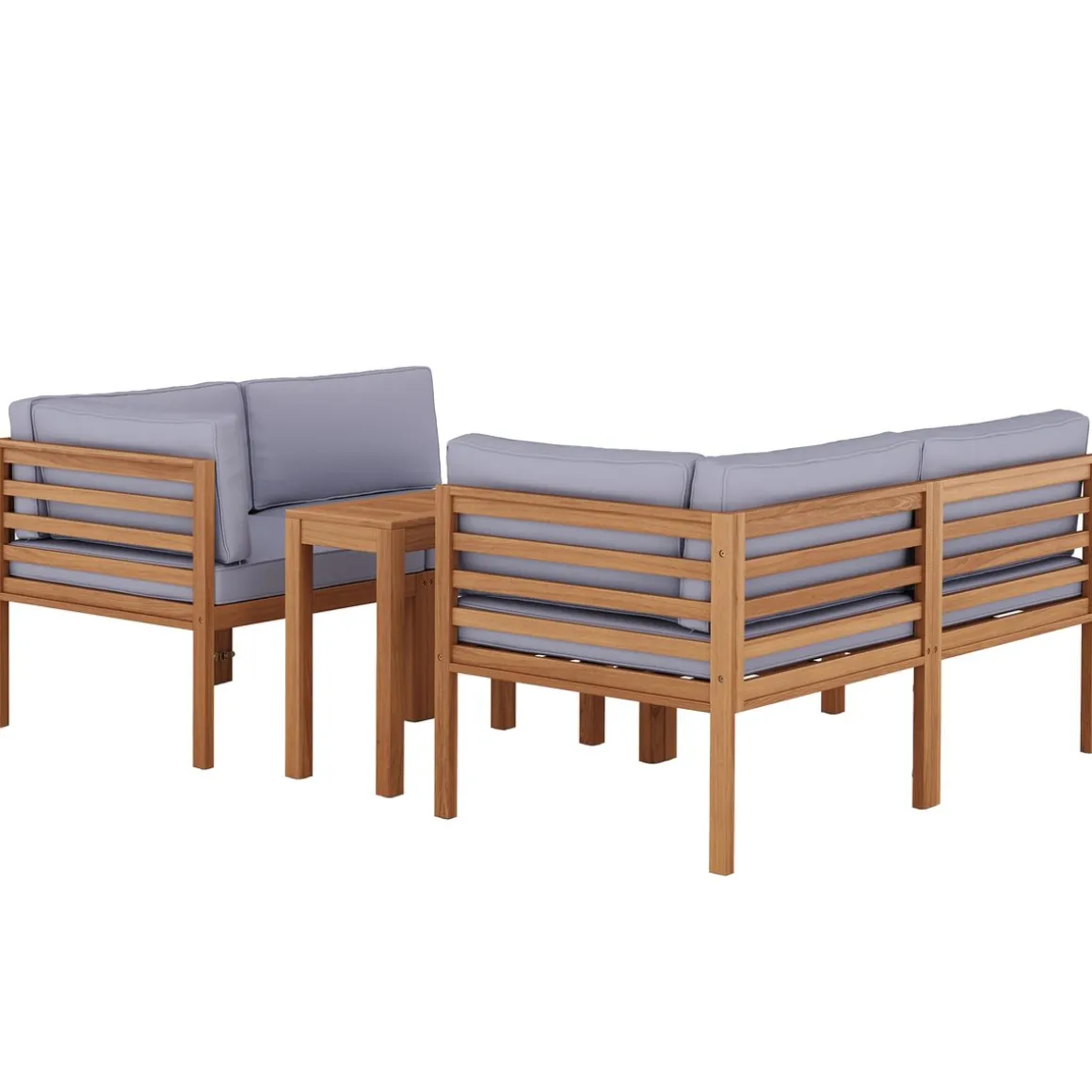 Lounge Holz TARIFA natur/grau