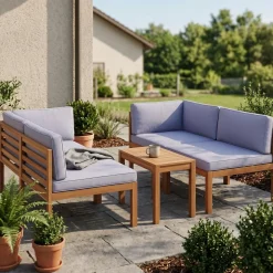 Lounge Holz TARIFA natur/grau
