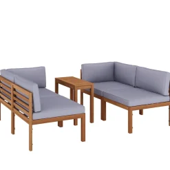 Lounge Holz TARIFA natur/grau
