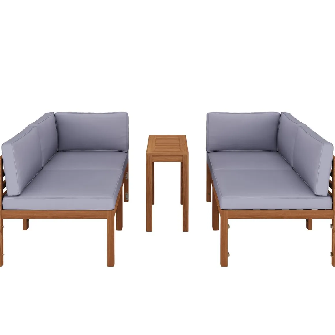 Lounge Holz TARIFA natur/grau