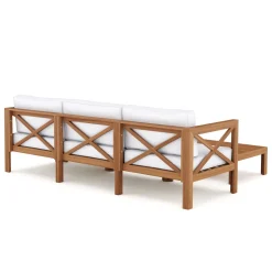 Lounge Holz TOLEDO nature/creme