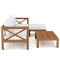 Lounge Holz TOLEDO nature/creme