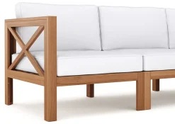 Lounge Holz TOLEDO nature/creme