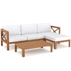 Lounge Holz TOLEDO nature/creme
