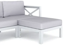 Lounge Holz TOLEDO weiss/grau