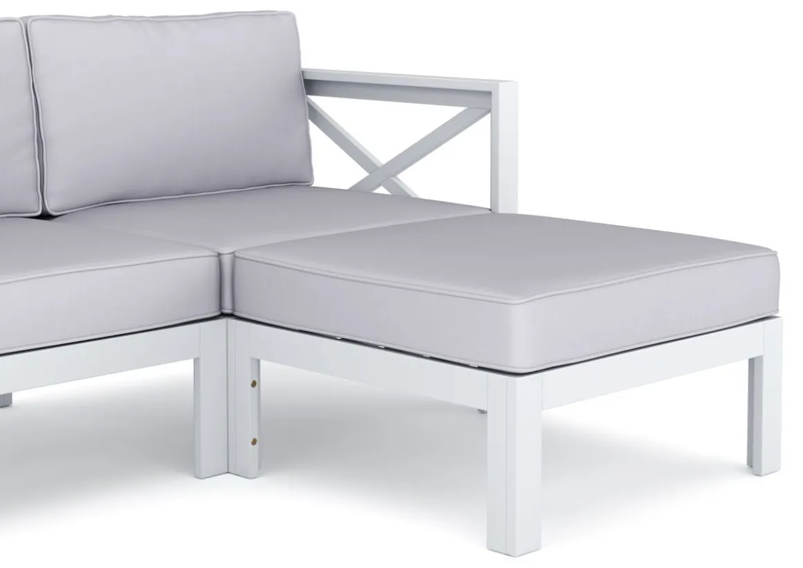 Lounge Holz TOLEDO weiss/grau