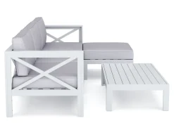 Lounge Holz TOLEDO weiss/grau