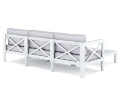 Lounge Holz TOLEDO weiss/grau