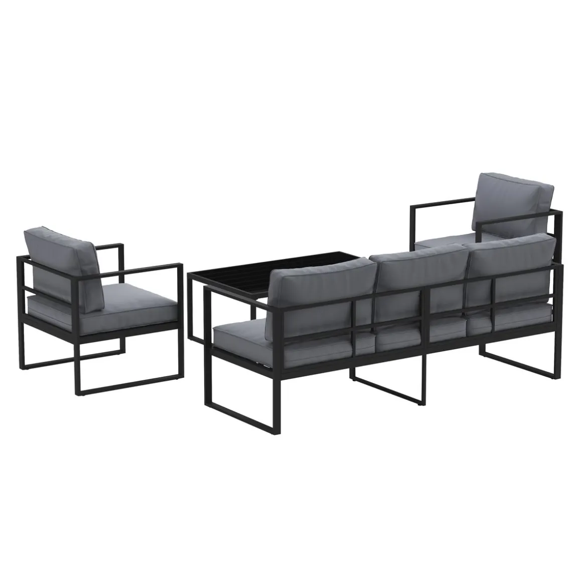 Lounge LUANDA schwarz/anthrazit
