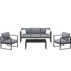 Lounge LUANDA schwarz/anthrazit