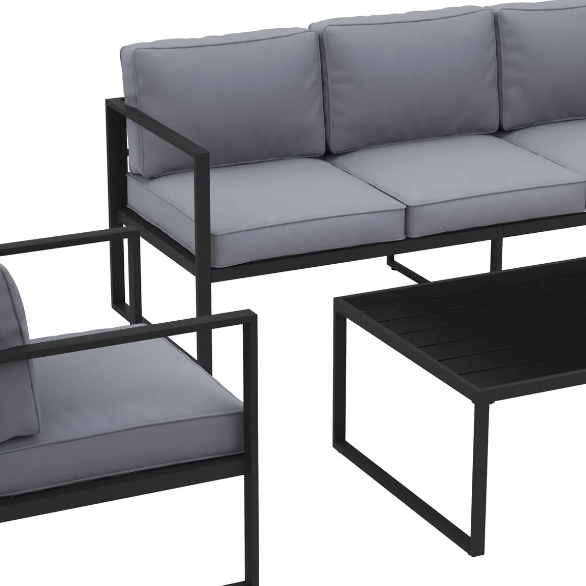 Lounge LUANDA schwarz/anthrazit