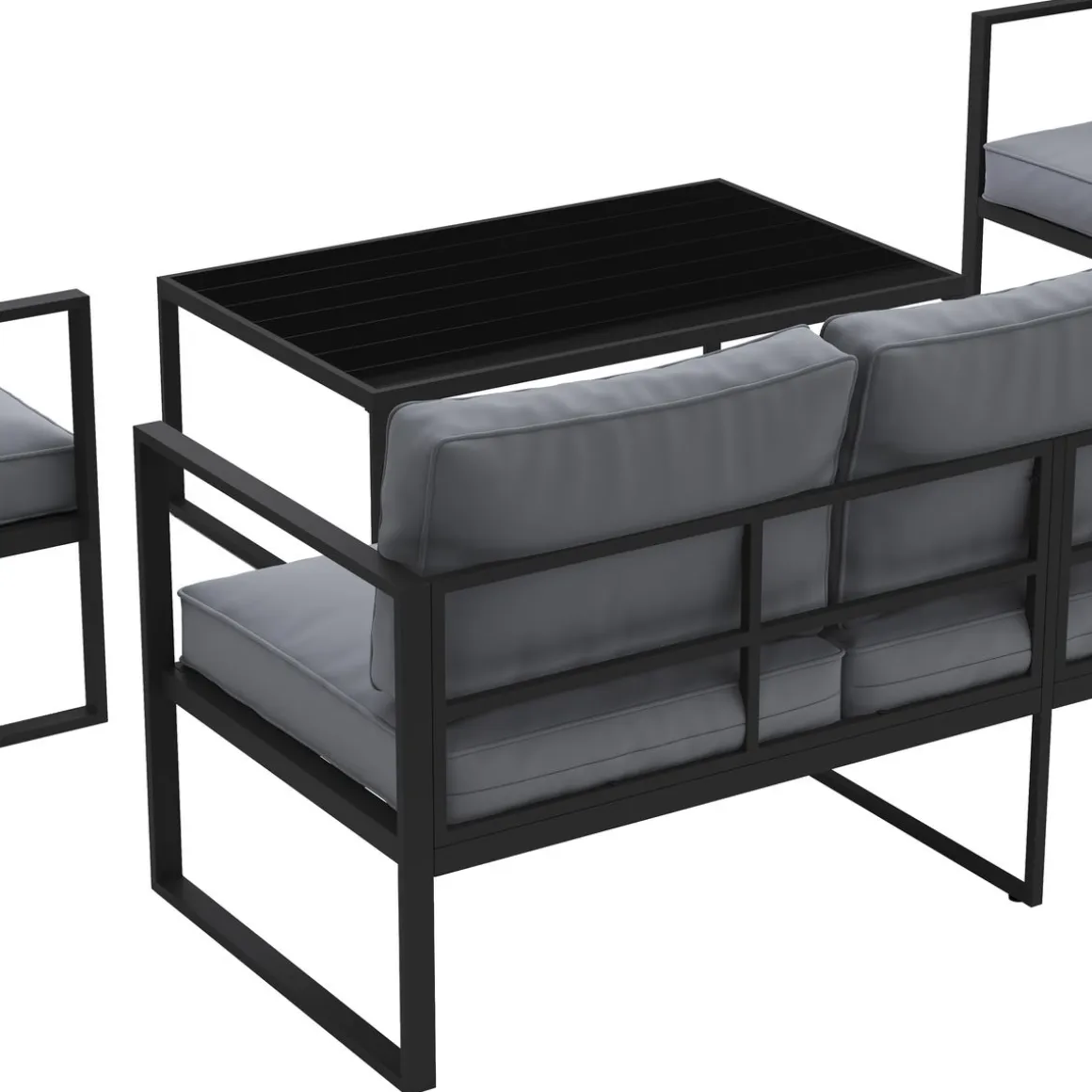 Lounge LUANDA schwarz/anthrazit