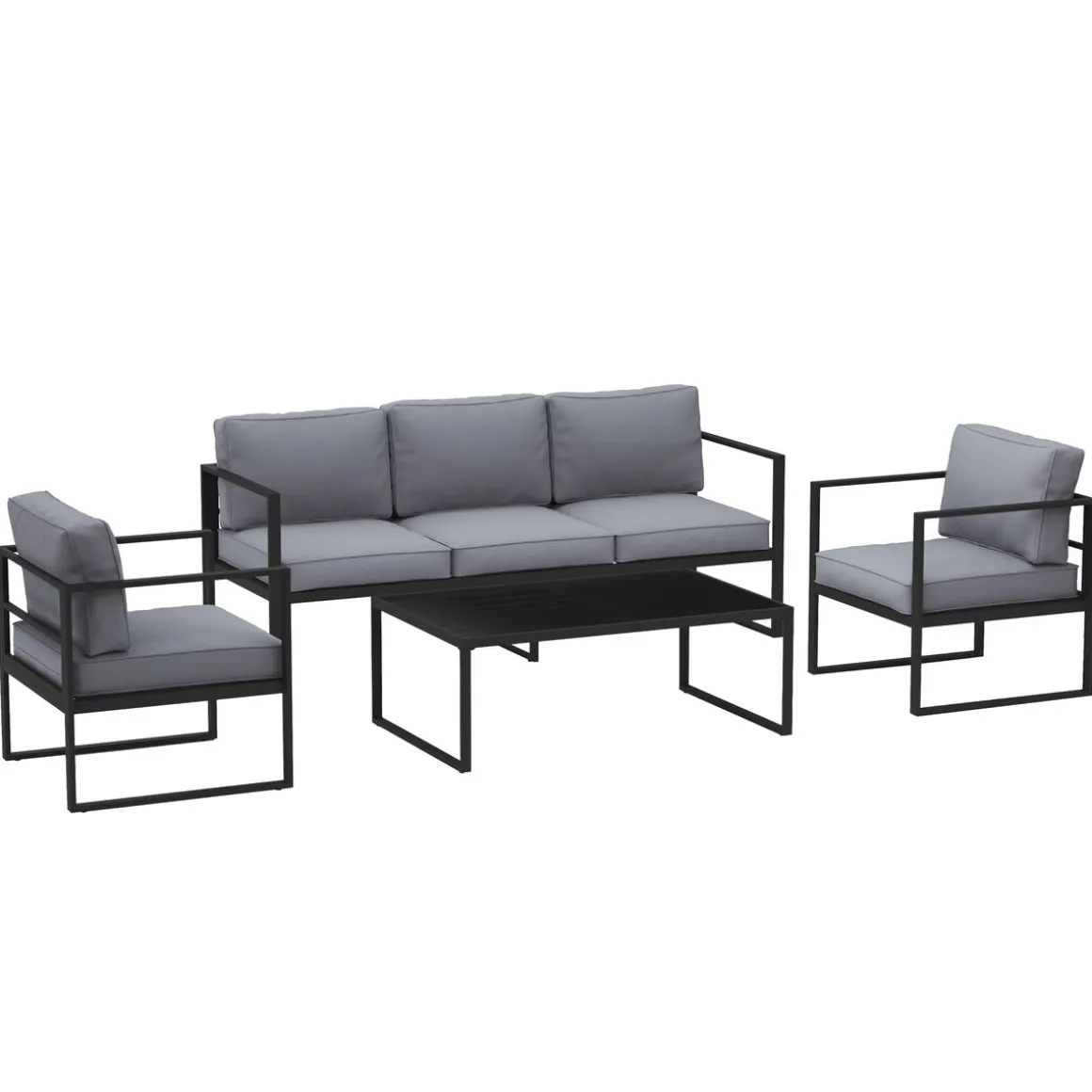 Lounge LUANDA schwarz/anthrazit