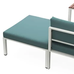 Lounge MIRANDA weiss/natur/petrol