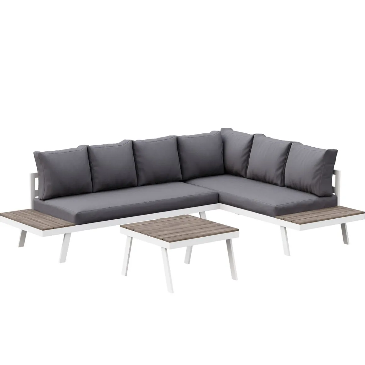 Lounge PHILOMEA anthrazit/weiss
