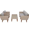 Lounge Rattan EVORA beige/grau