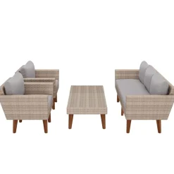 Lounge Rattan EVORA beige/grau