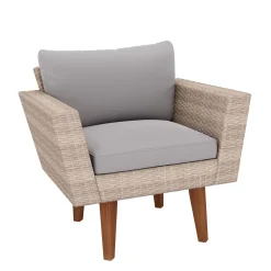 Lounge Rattan EVORA beige/grau