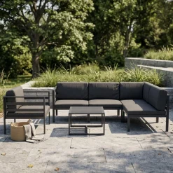 Lounge SAMBIA mit Sessel 6-teilig anthrazit
