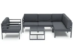 Lounge SAMBIA mit Sessel 6-teilig anthrazit