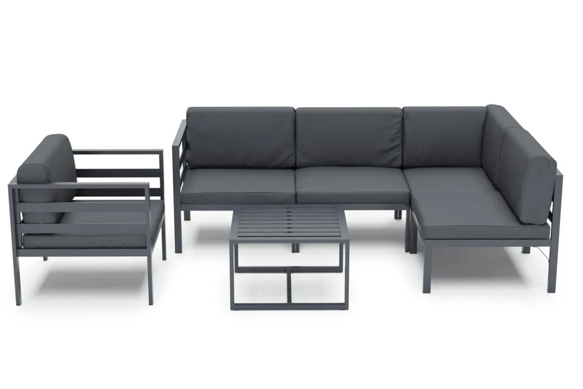 Lounge SAMBIA mit Sessel 6-teilig anthrazit