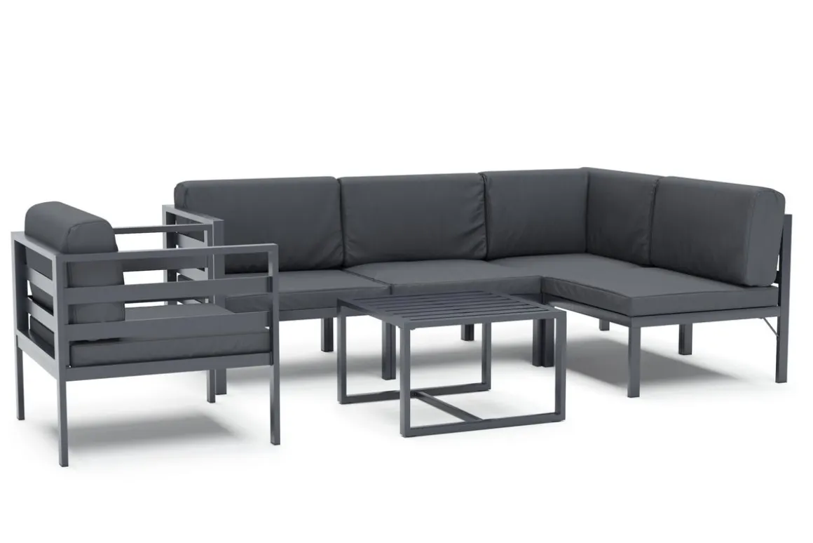 Lounge SAMBIA mit Sessel 6-teilig anthrazit