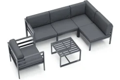 Lounge SAMBIA mit Sessel 6-teilig anthrazit