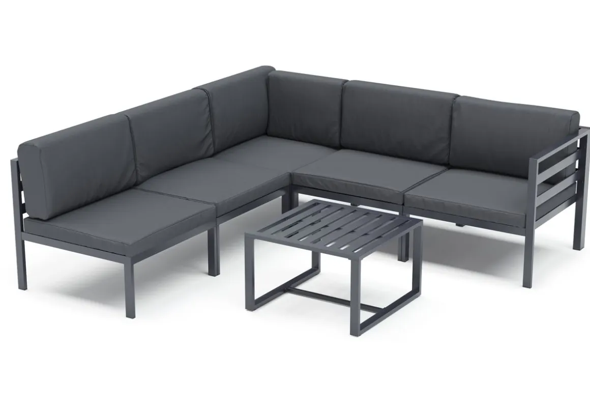 Lounge SAMBIA 6-teilig anthrazit