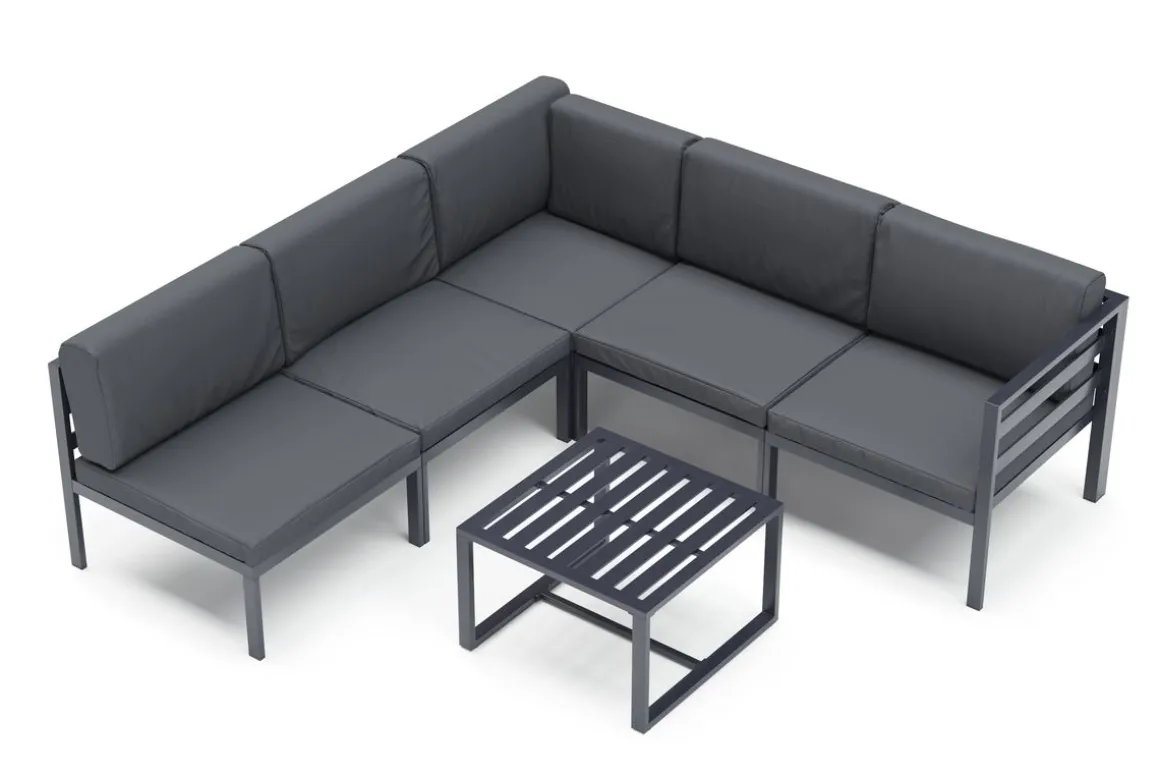 Lounge SAMBIA 6-teilig anthrazit