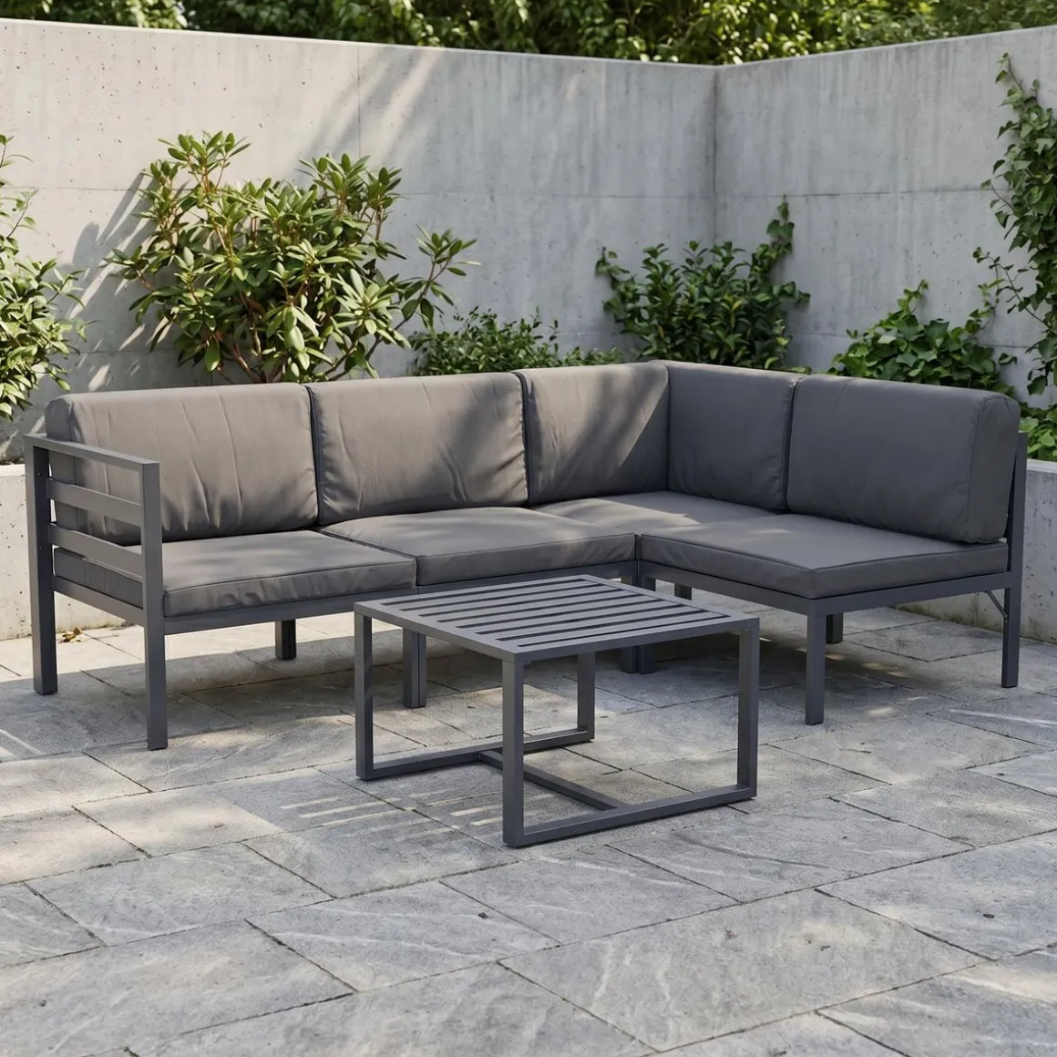 Lounge SAMBIA 5-teilig anthrazit
