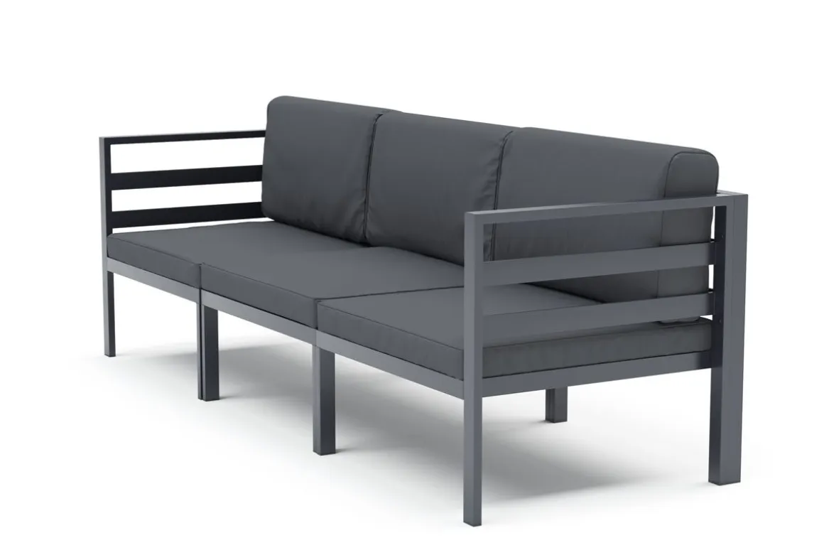 Lounge SAMBIA 3-teilig anthrazit