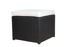 Love Seat CHERRY Rattan Garnitur schwarz/cremeweiss
