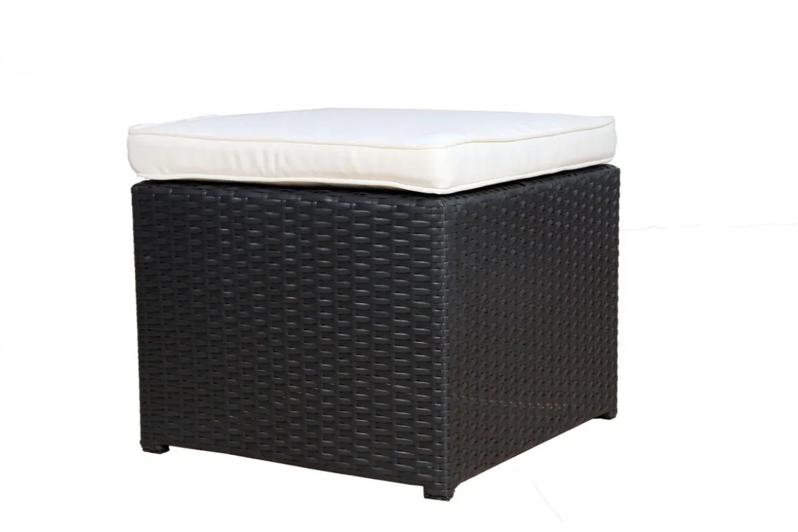Love Seat CHERRY Rattan Garnitur schwarz/cremeweiss