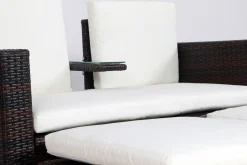 Love Seat Rattan Garnitur CHANELL braun/weiss