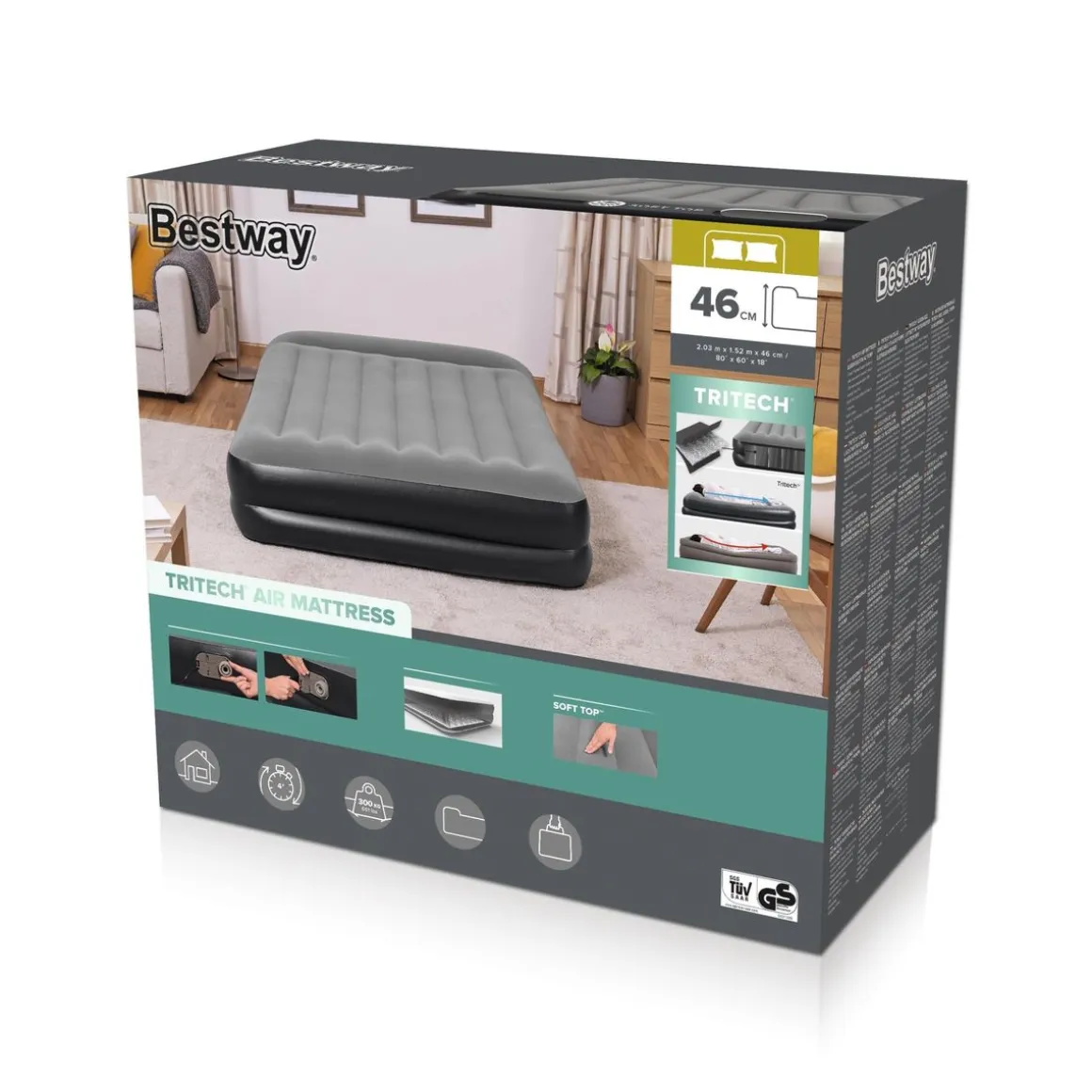 Luftbett Tritech Queen selbstaufblasend 203 x 152 x 46 cm