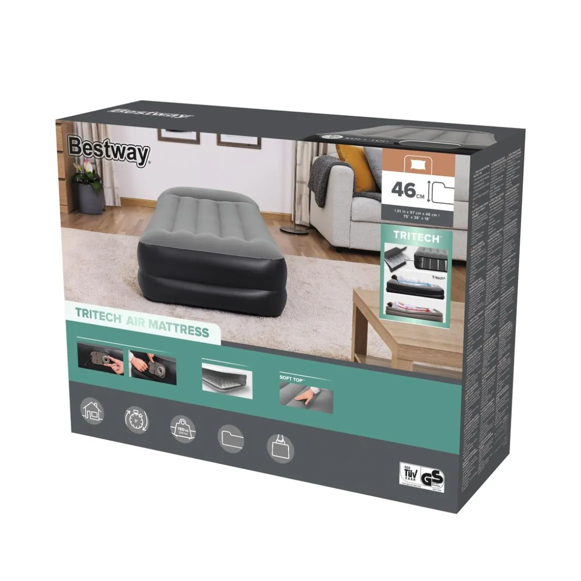 Luftbett Tritech selbstaufblasend 191 x 97 x 46 cm