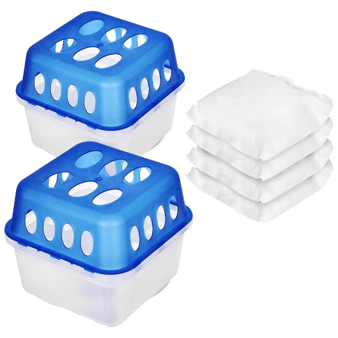 Luftentfeuchter Granulat 2er Set mit Nachfüllpackung 4 x 400 g