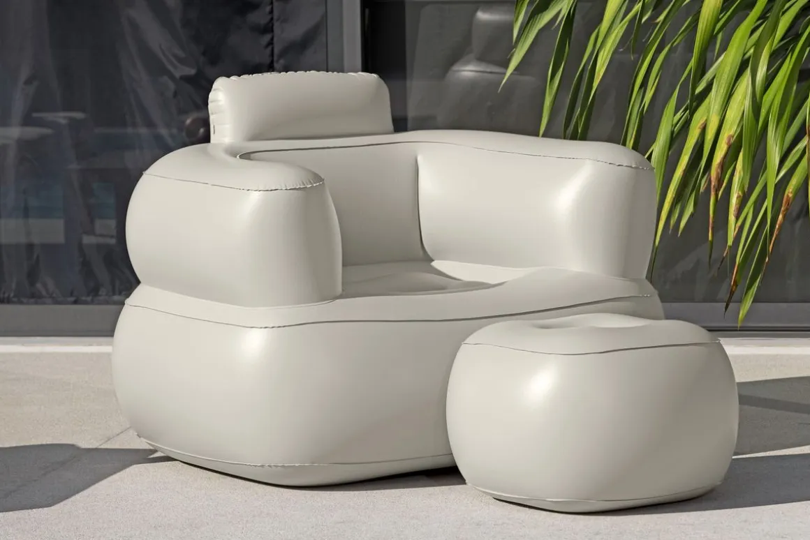 Luftsessel mit Fusshocker Comfi Cube Lounger