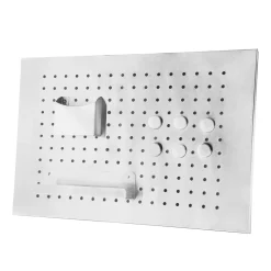 Magnettafel Lochwand Edelstahl 50 x 34 cm