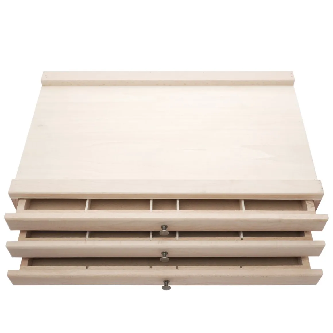 Malkasten Holz mit 3 Schubladen 41 x 26 cm