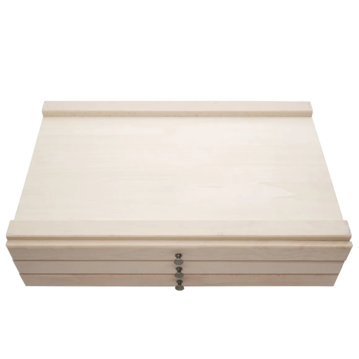 Malkasten Holz mit 3 Schubladen 41 x 26 cm