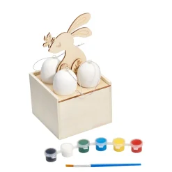 Malset Ostern Holz 12-teilig bunt